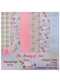 Бумага для скрапбукинга «The Meaning of Love», 12 листов, двусторонняя, 6 дизайнов