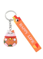 Брелок Котик Манэки-нэко (ПВХ) (4см)