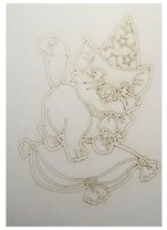 Трафарет Кошка на подушке А5 (148х210) (А5-127) (3+) (Песочный мир)