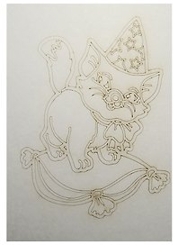 Трафарет Кошка на подушке А5 (148х210) (А5-127) (3+) (Песочный мир)