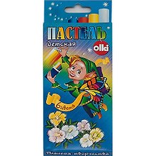 Мелки, пастель детские, 6 цветов, Olki