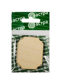 Деревянная заготовка Шильд (549542) (3,5х4см) (L-196) (2шт.) (Астра) (3+) (упаковка)