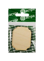 Деревянная заготовка Шильд (549542) (3,5х4см) (L-196) (2шт.) (Астра) (3+) (упаковка)