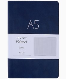Книга для записей А5 60л "Format. No 3" иск.кожа, интеграл.переплет, тиснение фольгой