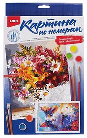 Кпн-411 Картина по номерам на картоне 20*28,5 см "Кот-мечтатель"