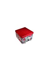 Коробка подарочная "Новый год. Звезды" 14,5*14,5*12см, картон, декор бантик, Вейксинг