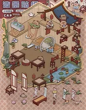 Набор наклеек с полем для создания миниатюрных сцен, размер 150х125 мм