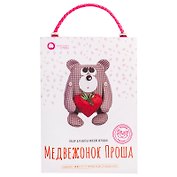 Набор для изготовления мягкой игрушки «Медвежонок Проша», Малиновый слон