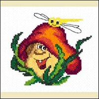 26-20 Веселый грибочек (набор д/вышивания) (11х10)