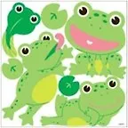 Наклейки, DECORETTO, Наклейки для дома,"Наклейки д/ванной "Ква-ква-ква" BF 8010