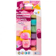 Набор для детской лепки ТМ GENIO KIDS-ART Тесто-пластилин 6 цветов Зефирные цвета (ТА1089) (180г)