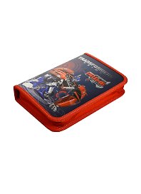 Пенал школьный 1отд. "Transformers" 20*14*3,5см, ламинированный, откидная створка, c наполнением (19 предметов),  Academy Style