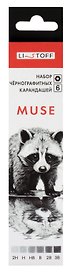 Карандаши чернографитные «Muse», Listoff, 6 штук