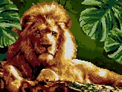 Алмазная мозаика "Мудрый лев", 30х40 см