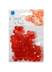 Набор бусин Кристальная игра Цветочки красные (CRP063) (упаковка)