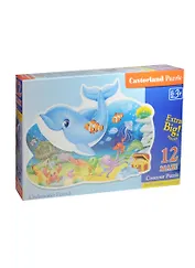 Пазлы 12 MAXI B-120093 Подводные друзья (44х33см) (3+) (коробка) (Castorland)