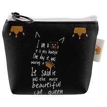 Кошелек на молнии Кот в короне (кожзам) (11х8,5) (ПВХ бокс) (12-22716-MYW-2779)