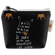 Кошелек на молнии Кот в короне (кожзам) (11х8,5) (ПВХ бокс) (12-22716-MYW-2779)
