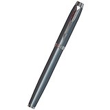 Ручка-роллер Parker, IM Light Blue Grey CT, подарочная черная