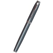 Ручка-роллер Parker, IM Light Blue Grey CT, подарочная черная