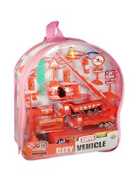 Набор игрушек Пожарные В рюкзачке (dv-136) (пласт.) (3+)