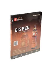 Конструктор 3D Биг Бен (Big Ben) (124388) (30шт) (9х9х38,5см) (3D Puzzle Hao Tian)