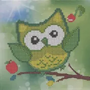 Алмазная мозаика на подрамнике Сова (TZ-13493P) (20х20см) (частичн. выкл.) (упаковка) (Tukzar)