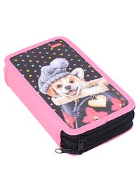 Пенал школьный 2отд. "Fashion Dogs" 19*11см,мат.лам.тиснение