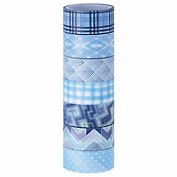 Клейкая WASHI-лента для декора «Оттенки синего», 15 мм х 3 м, 7 цветов, рисовая бумага, Остров Сокровищ