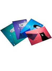 Папка -конверт «The bear» А4 на кнопке, в ассортименте
