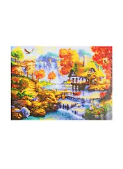 Набор для творчества, Алмазная мозаика Дом у водопада (класс) 40*50см, (25цв.) AC4005