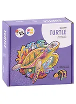 Развивающий деревянный пазл Aterix в картонной коробке "Черепаха" M, 167 деталей