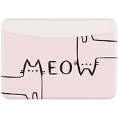 Картхолдер горизонтальный «Meow», розовый - 0