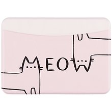 Чехол для карточек горизонтальный Meow (розовый) (ДКГ2019-39)