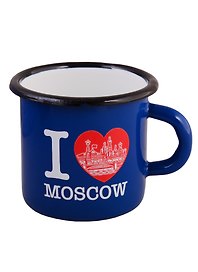 Кружка I love Moscow (мет.синяя эмаль) (09006-19-IL-B)