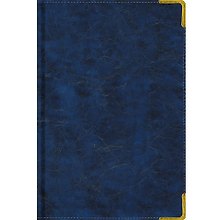 Ежедневник недат. А5 192л "Prestige. Nappa" синий, иск.кожа, мет.уголки, поролон, тон.бумага, золот.торец, справ.мат-лы, ляссе, Listoff
