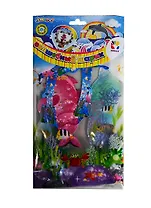 Воздушный шарик с пласт. держателем (935001) (+Дельфин-картон) (+трубочка) (Hobby)