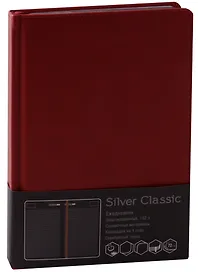 Ежедневник недатированный «Silver Classic» А5, бордовый, 152 листа, экокожа, Listoff