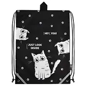 Мешок для сменной обуви "Три кота" 36 х 48 см, 1 отделение, субл.печать