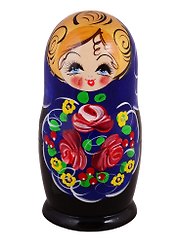 Матрешка 5 в 1 средняя (Цветы, Эскиз 01, Розы) (М05140301)