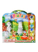 Набор-Раскраска Multiart Буратино+Мальвина2 фигурки, кисточка, краски