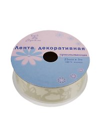 Тесьма с рисунком (PCR-008) (25мм х 3м) (лента декор. принтован.) (Рукоделие) (катушка)