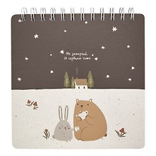 Скетчбук 172*172 40л "Forest", чаепитие, мягк.переплет, микротекстурирование, ламинация, спираль, бумага 190г/м2