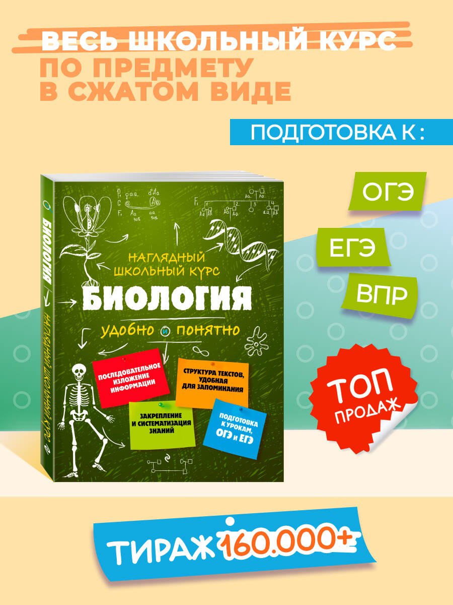 

Подготовка к урокам, ОГЭ и ЕГЭ. Биология. Наглядный школьный курс