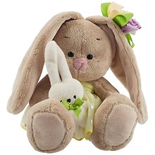 Игрушка мягкая Budi Basa, Зайка Ми с зайчиком и нарядным цветком (малыш) SidX-293