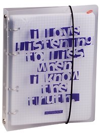 Тетрадь на кольцах «Letters» 100 листов в клетку, А5, сменный блок - Academy Style