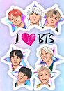 Обложка для паспорта. I love BTS