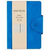 Записная книжка А6 80л лин. "Snap book. No 4" иск.кожа, интегр.переплет, клапан, термотиснение, ляссе, инд.уп.