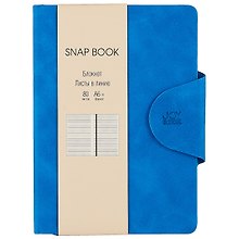 Записная книжка «Snap book. No 4» А6, 80 листов в линейку, экокожа, Listoff