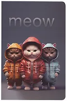 Тетрадь в клетку Kairui, "Коты в комбинезонах", 32 листа